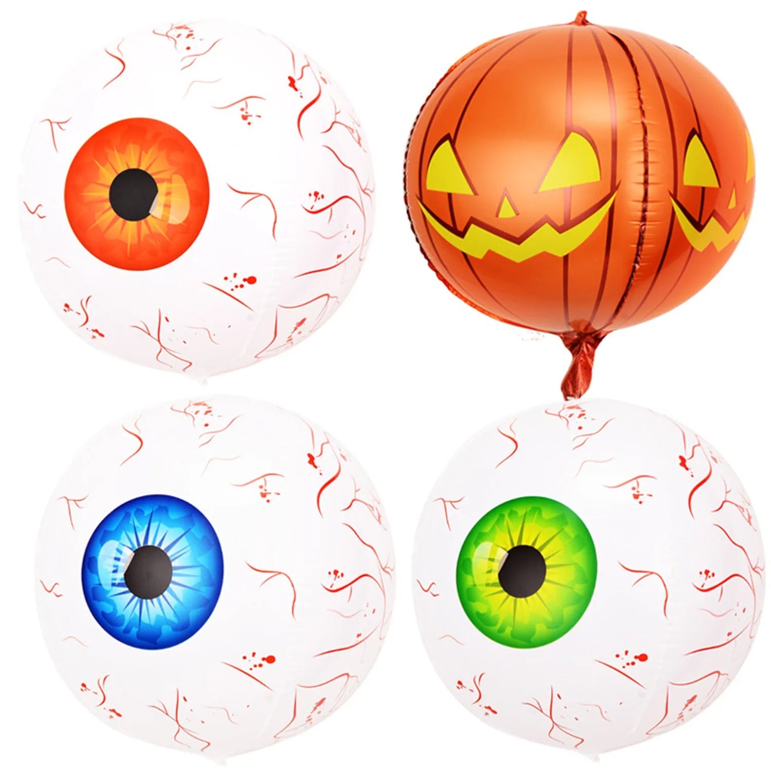 55CM/22Inch Halloween decoration balloon horror 4D inflatable eyeball Halloween theme eyeball party home decoration horror props Oasis Select 4pcs 22inch