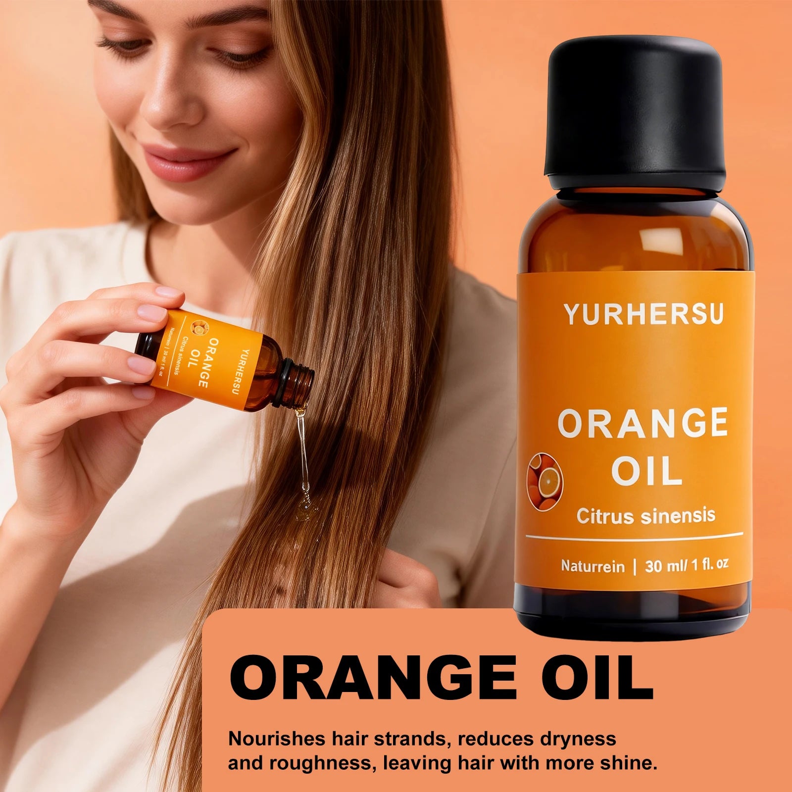 YURHERSU Orange Essential Oil 30ml – Brightening Skin Care Pure Essential Oil Oasis Select