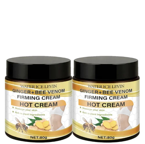 Ginger & Bee Venom Hot Firming Cream – Pre-Workout Body Lotion Body Firming Cream Oasis Select YELLOW 80g