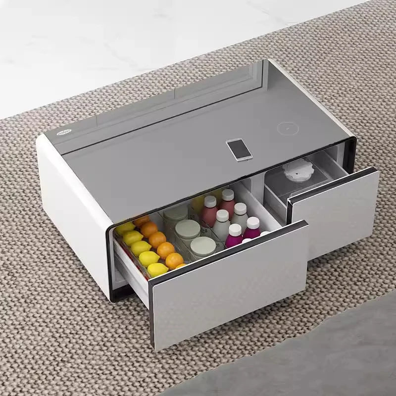 TB-90 Smart Coffee Table with Built-In Fridge & Wireless Charging