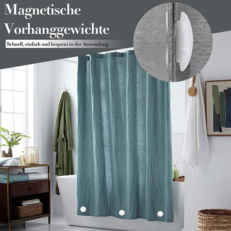 Magnetic Shower Curtain Weights – Rustproof Silicone Covered