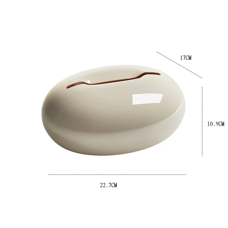 Creative Desktop Tissue Box Household High-end Art Tissue Box Living Room Tea Table Water Drop Paper Box Tissue Boxes Oasis Select Milkysingle layer