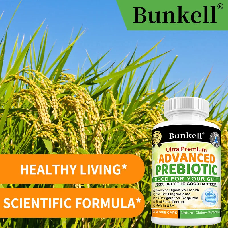 Bunkell Advanced Prebiotic Capsules – Gut & Immune Support Prebiotic Supplement Oasis Select
