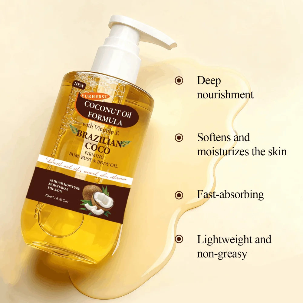 Brazilian Coconut & Vanilla Firming Body Oil – 192ml Firming Body Oil Oasis Select