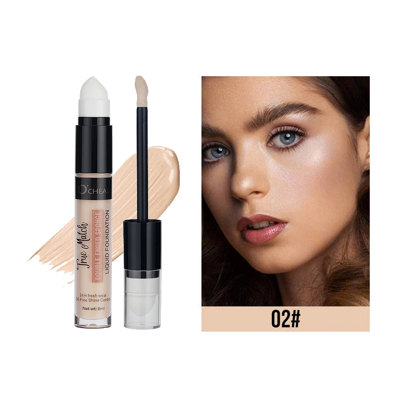 Waterproof Liquid Foundation Concealer Pen Cover Dark Spots Acne Marks Long Lasting Essential Beauty Tool Makeup Pencil Oasis Select 02