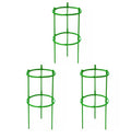 Garden Tomato Cage Plant Support Trellis For Potted Plants, Adjustable ABS Stake For Climbing Vines, Green Oasis Select 3pcs