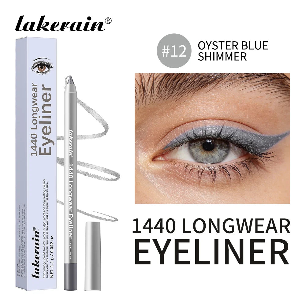 Waterproof Eyeliner Pen Long-Lasting Smudge-proof Transfer-proof Smooth Application Perfect Eye Makeup Beauty Cosmetics Oasis Select Color 12