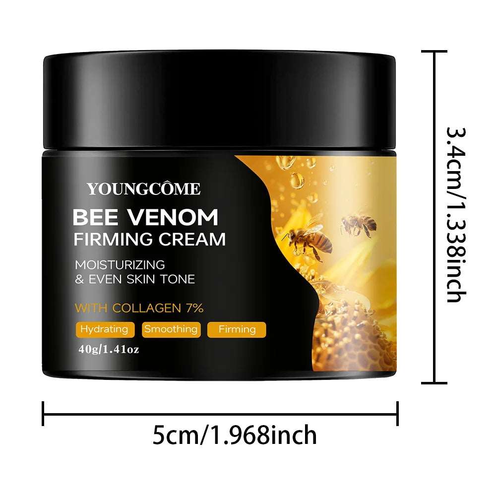 Premium Bee Venom Cream Face Neck Collagen Boost Skin Firming Lifting Natural Hydrating Moisturizer Non Greasy Gentle Care Impro Oasis Select 40G