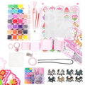 Perler Bead Kit DIY Tools 3D Puzzle Full Set Ironing Sheets / Fabric Keychains Chains 28 Colors Perler Beads Handmade Tools Kit Oasis Select 28 color kit