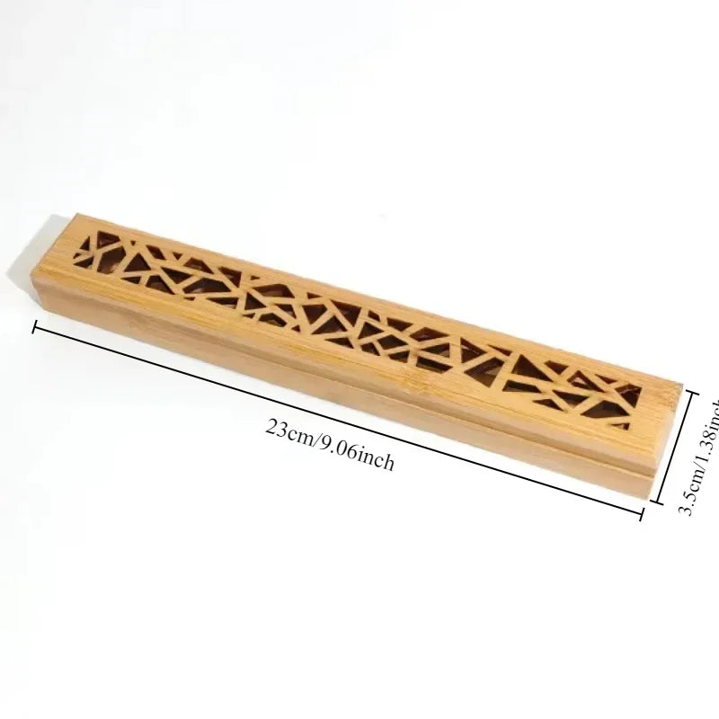 400sticks Sandalwood with 1pc Bamboo Board Incense Holder Anti-Ash Flying incienso Burner Bamboo Incense Ash Catcher Holders Oasis Select