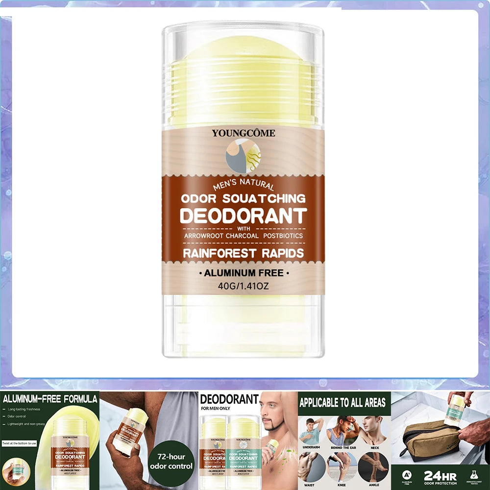 YOUNGCOME Men's Antiperspirant Deodorant Stick – 72Hr Protection