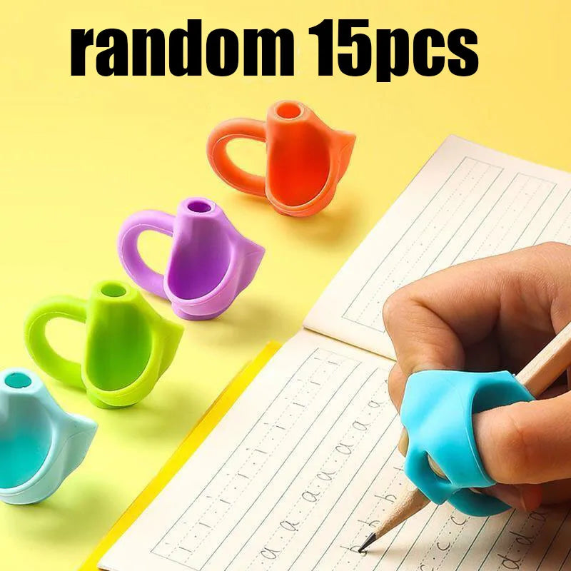 5/30pcs Kids Pen Grip Posture Corrector Silicone Pencil Holder For Children Ergonomic Writing Aid Tool For Handwriting Practice Oasis Select 15pcs