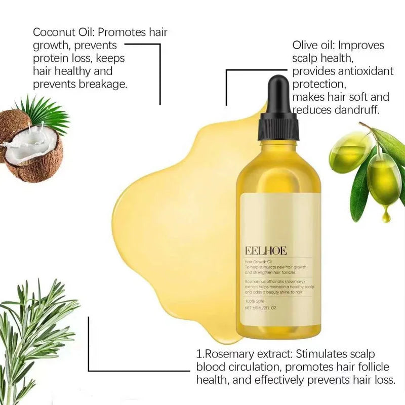 60ml Rosemary Dense Hair Essential Oil Veganic Lavender Repair Hairs Damage Prevent Hair Loss Smooth Hairs Nourish Hair Care Oil Oasis Select