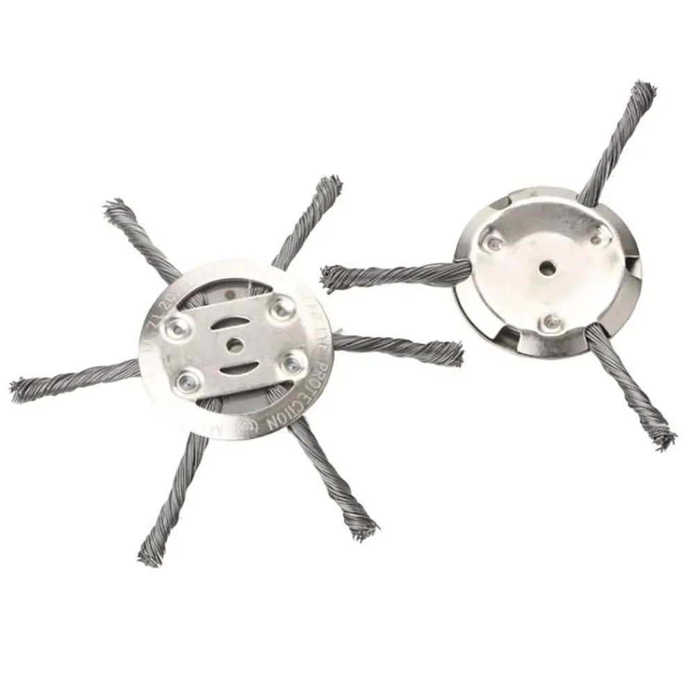 1Pcs Durable Steel Wire Wheel Lawn Mower Head Brush Disc 6 inch Weed Brush Head Removal Moss Rust Universal Grass Trimmer Head Oasis Select