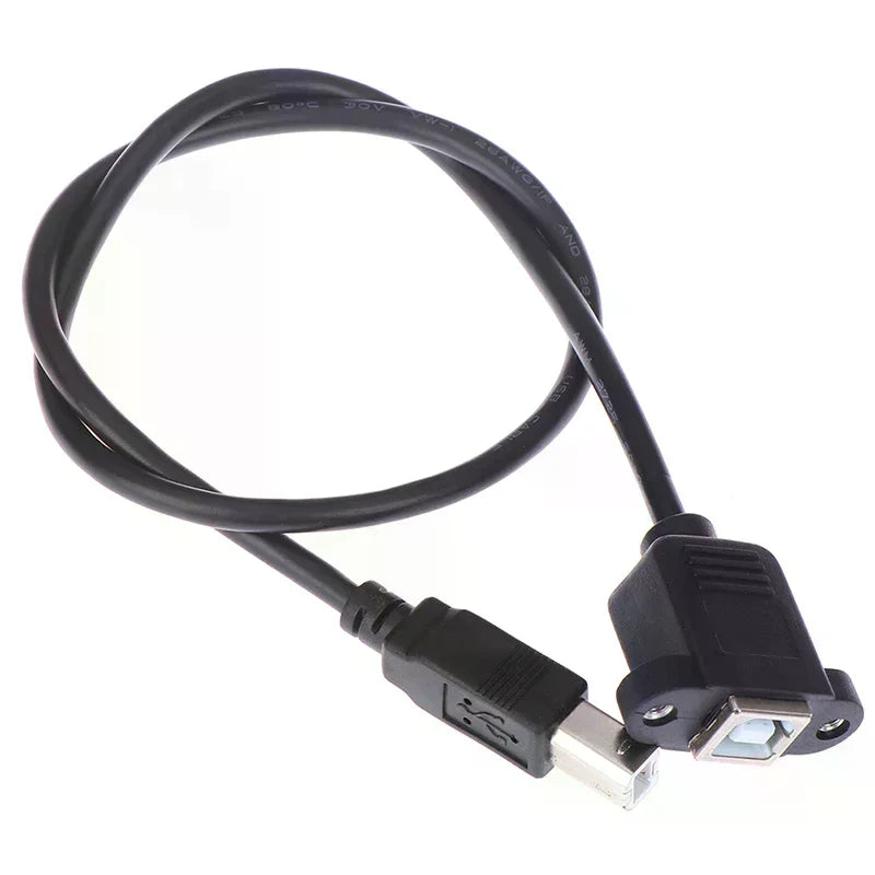 USB 2.0 Type B Male to Type B Female Printer Extension Cable With Panel Mount Oasis Select