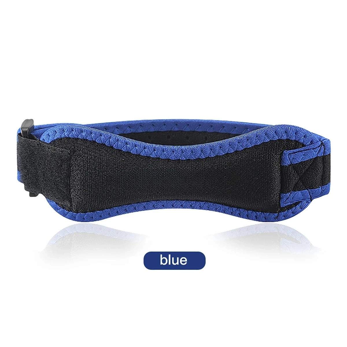 Adjustable Eva soft pad Knee Strap Patella Tendon Protector Running Cycling Gym Sports Knee Support Compression Wrap Unisex pain Oasis Select Blue 1pcs