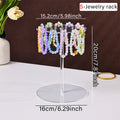 1pc acrylic transparent display stand for jewelry, suitable for dressing table tabletop bracelet anklet necklace storage rack Oasis Select S-Transparent