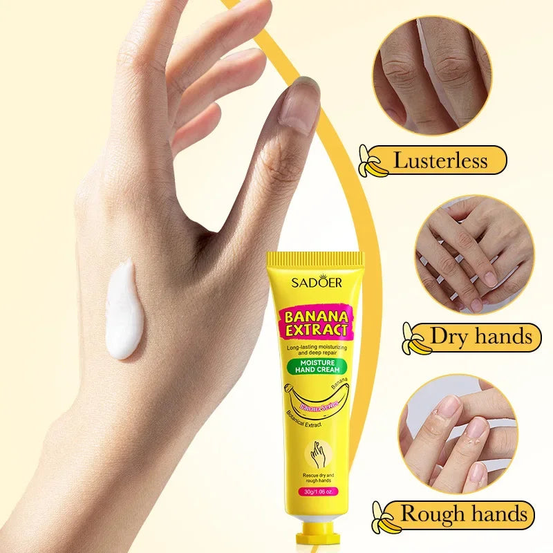 Sadoer Banana Hand Cream – Moisturizing & Brightening Set Hand Cream Set Oasis Select