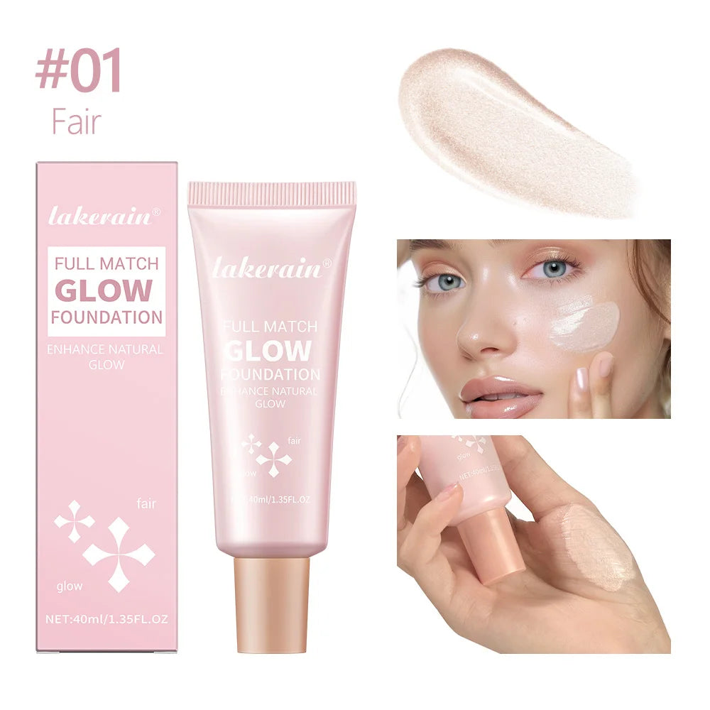 Glowing Foundation Natural Glow Enhancer Moisturizing Lightweight Base Multi-purpose Highlighter Liquid Foundation Cosmetics Oasis Select 1 Fair