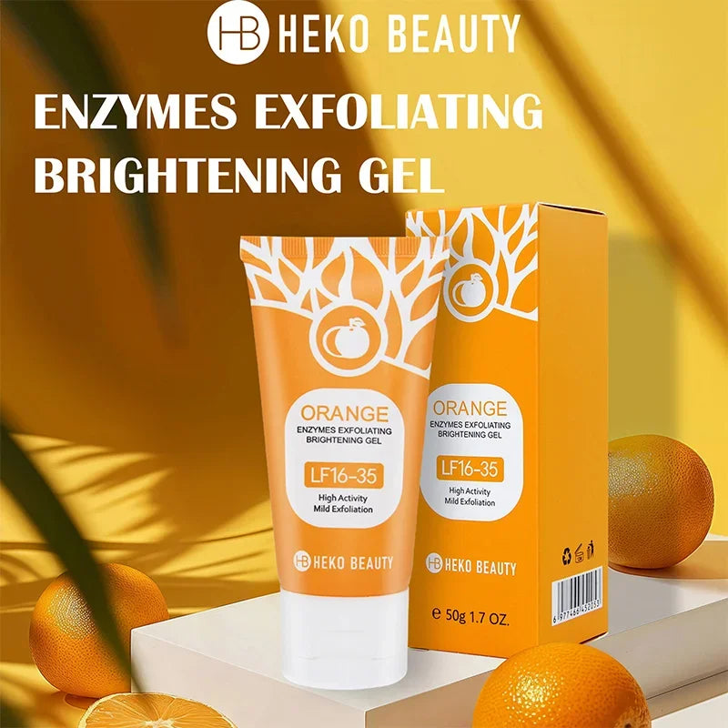 Orange Enzymes Exfoliating Gel Mild Exfoliation Moisturizing Brighten Skin Tone Facial ＆ Body Cleansing Peeling Scrub Oasis Select