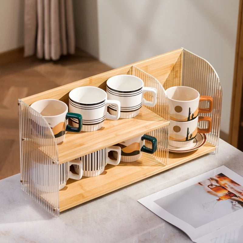 Light luxury cup holder, dining table, water cup rack, coffee cup storage, water bar, desktop mug, tea cup rack. Oasis Select