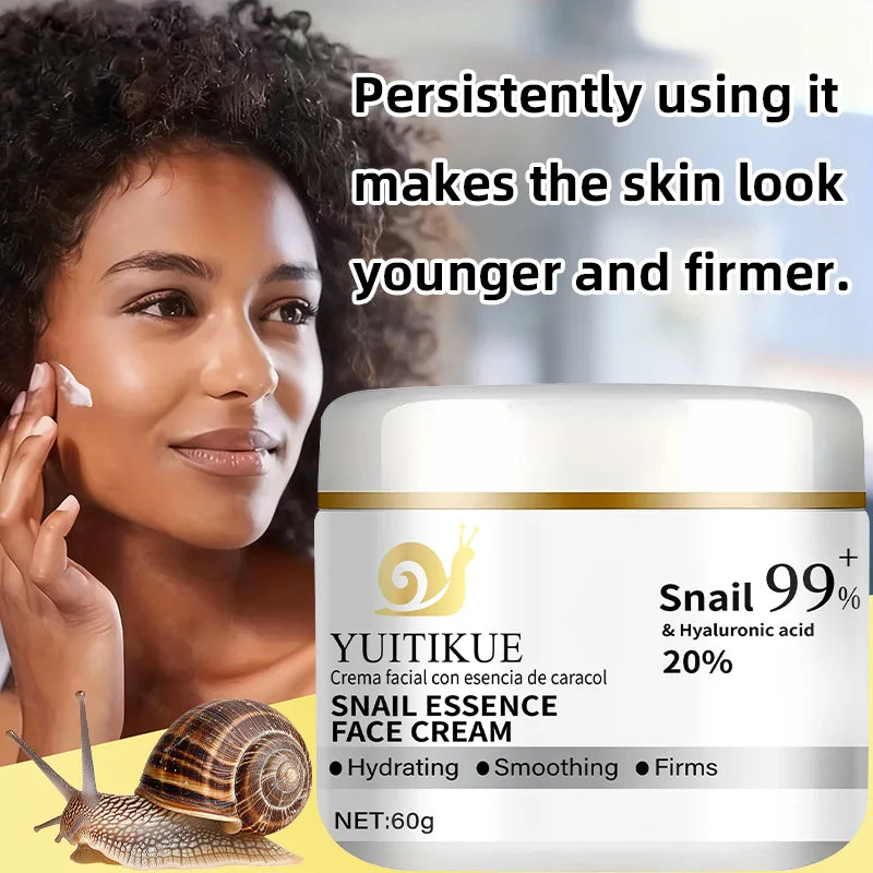 YUITIKUE 99% Snail Essence Face Cream 60g – Hyaluronic Acid