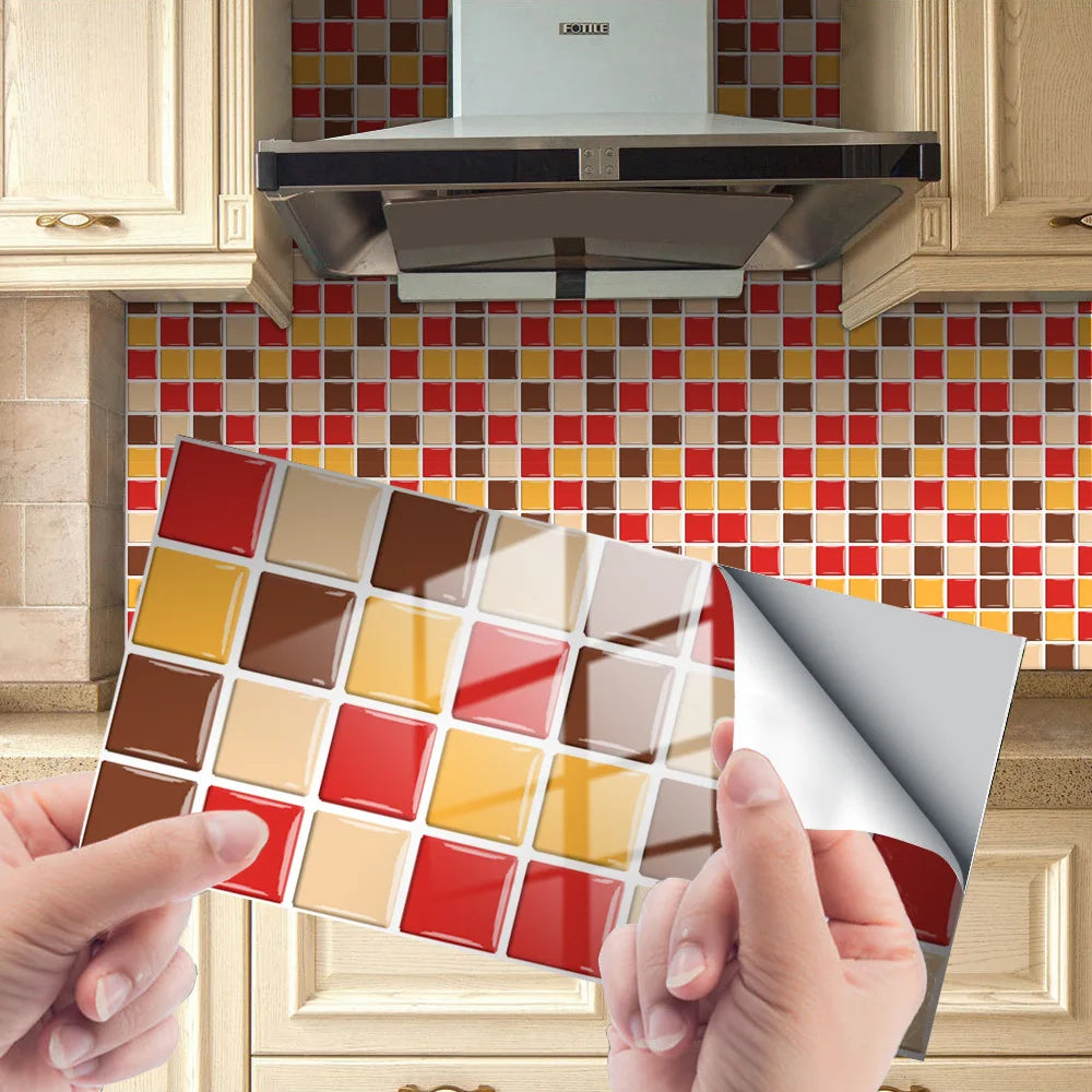 Home renovation crystal ceramic tile paste self-adhesive floor paste kitchen oil proof decoration sticker tile paste decoration Oasis Select KIT068 10cm x 20cm-24pcs