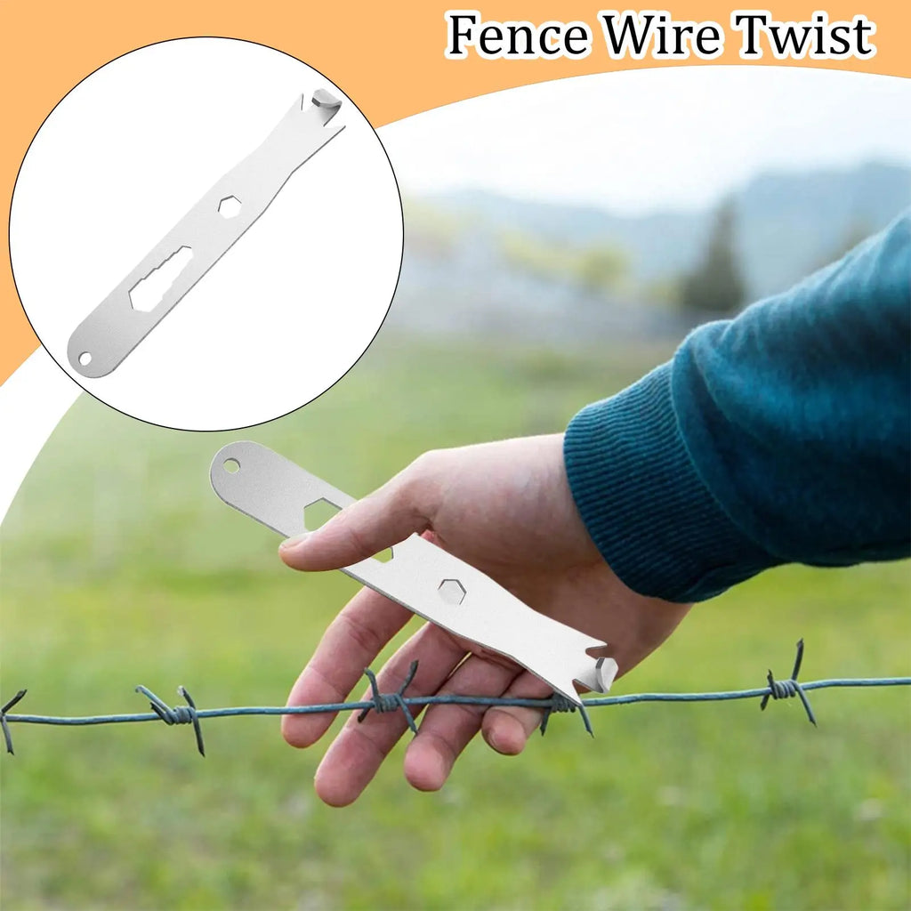 Stainless Steel Cable Fixing Tensioner Fence Wire Twister Multi-Functional Wire Twisting Fencing Tool with Hexagonal Holes Oasis Select