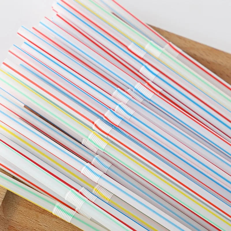 Colorful Disposable Plastic Curved Drinking Straws Reusable Straw 21cm Wedding Party Bar Drink Accessories Birthday 1000/1500PCS Oasis Select