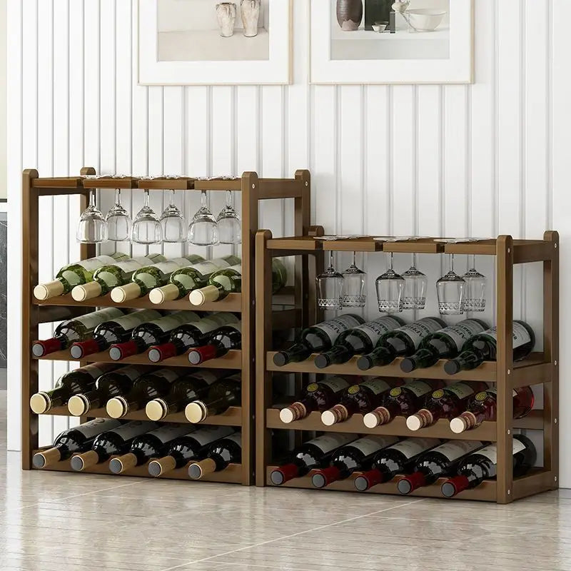 Wine rack Solid wood wine rack Shelf Living room wine cabinet Display cabinet holder Oasis Select