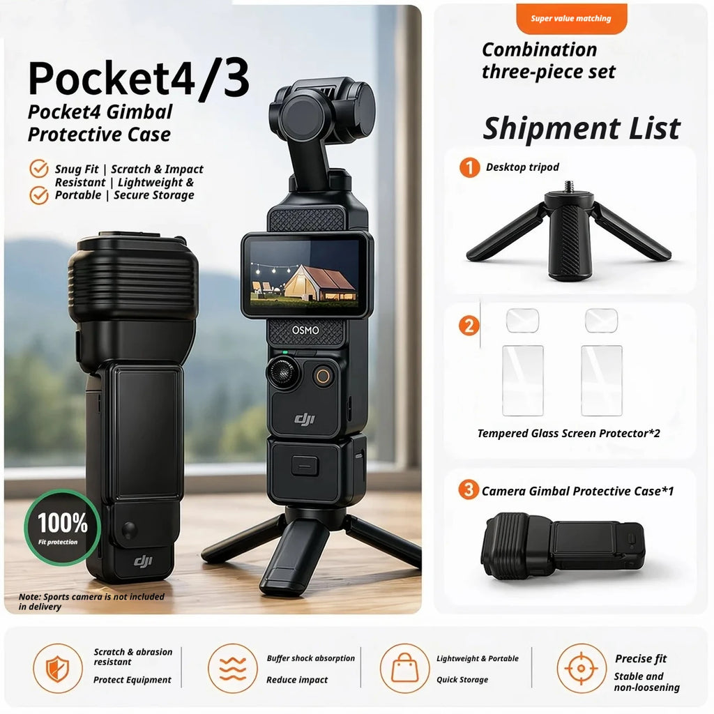 DJI Osmo Pocket 4/3 Protective Case – Scratch & Drop Guard