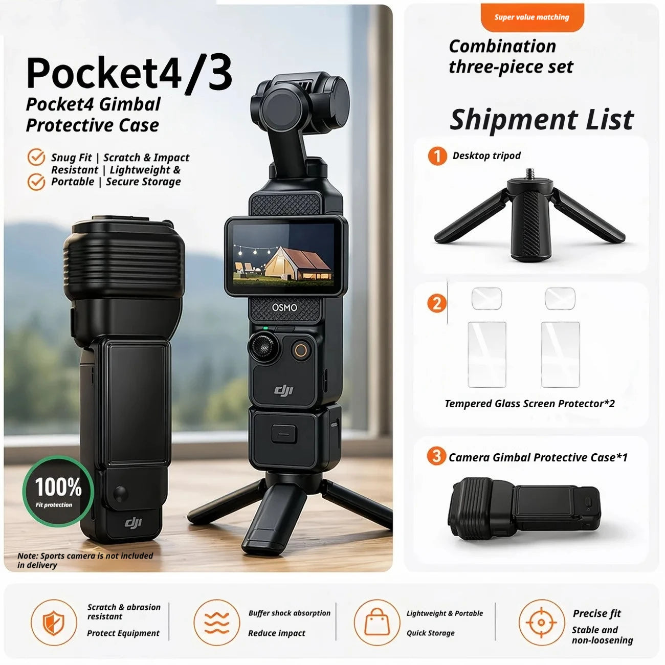 DJI Osmo Pocket 4/3 Protective Case – Scratch & Drop Guard
