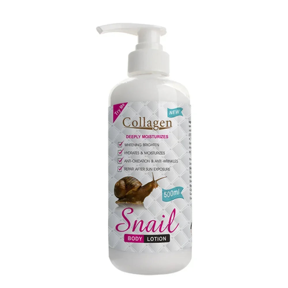 500ml Collagen Snail Body Lotion Moisturizing Skin Care Brightening Hydrating Snail Body Lotion Body Whitening Cream Skin Care Oasis Select