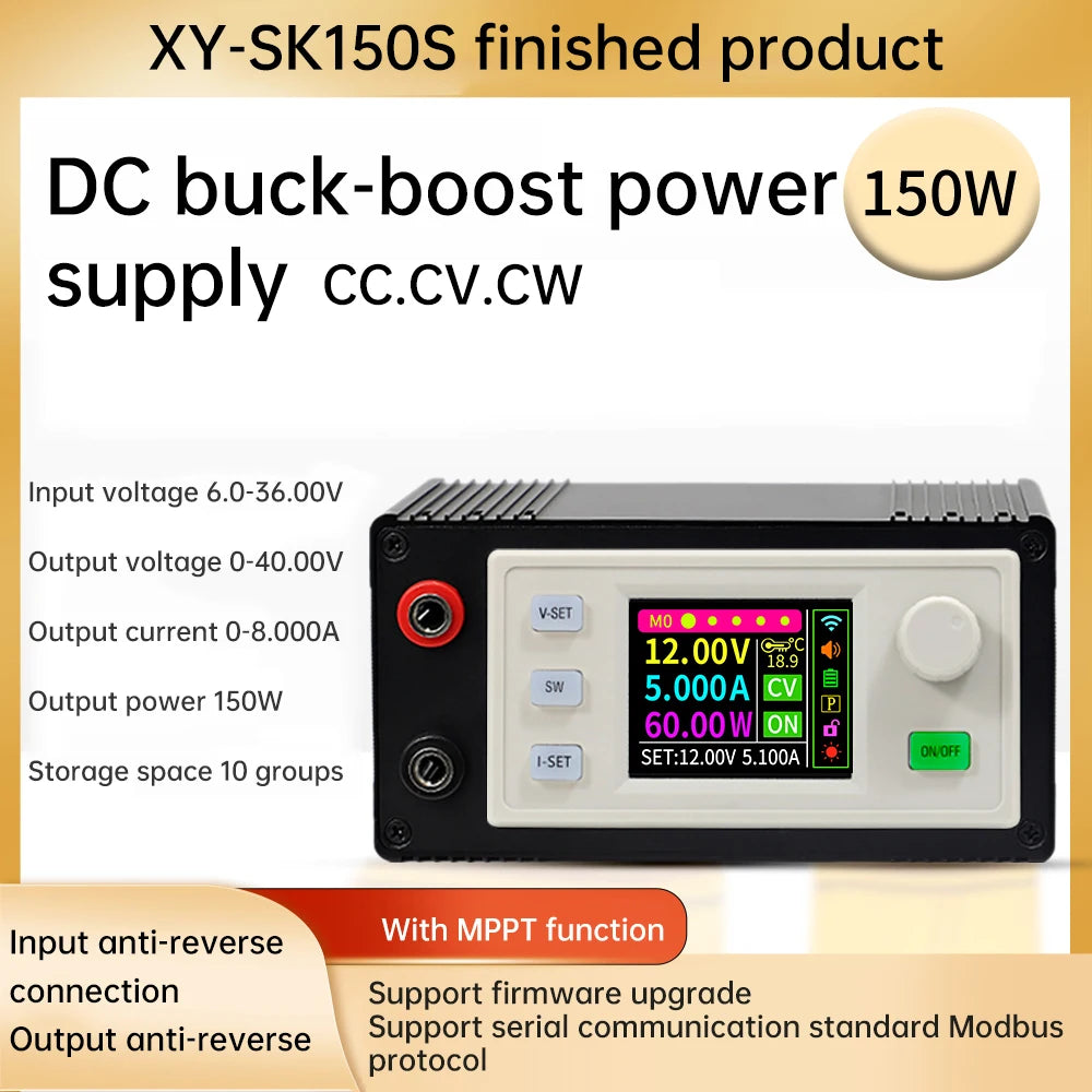 SK150S 150W DC Buck Boost Converter CNC DC Regulated Power Supply 0-40V 8A Power Module Adjustable Regulated Lab Power Supply Oasis Select