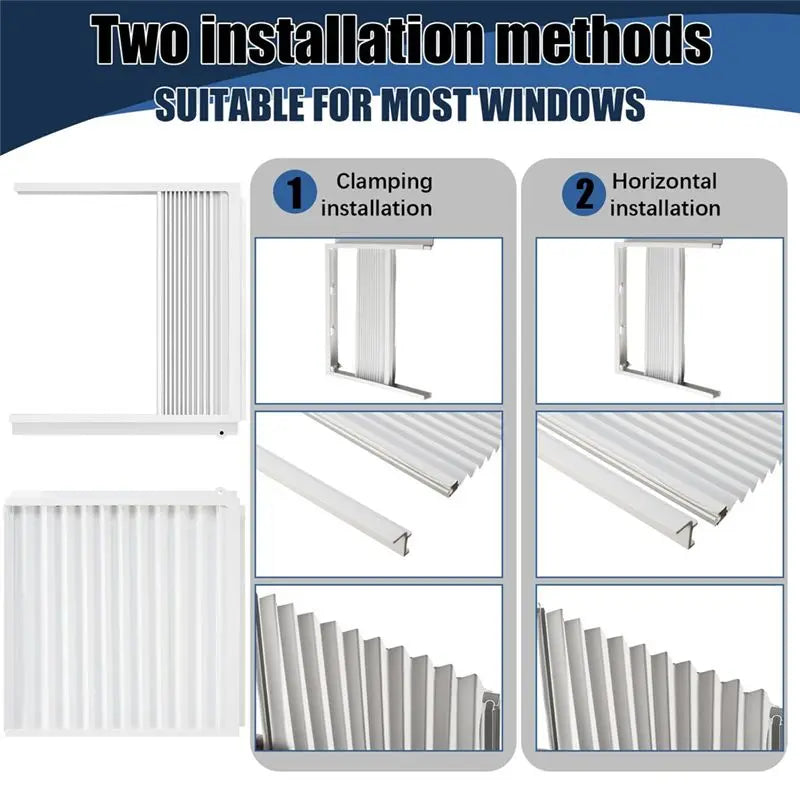 LIKE WISH Window AC Side Insulation Panels With Adjustable Frame For 5000 To 20000 BTU Units Oasis Select