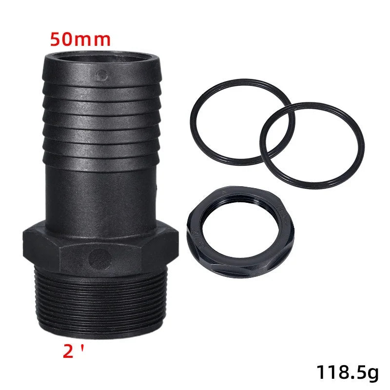 Plastic Bucket Pagoda Joint Pagoda 25/40/50MM Nozzle Male Thread Connector Hose Joints Irrigation Pipe Fittings Hose Adapter Oasis Select 50 C
