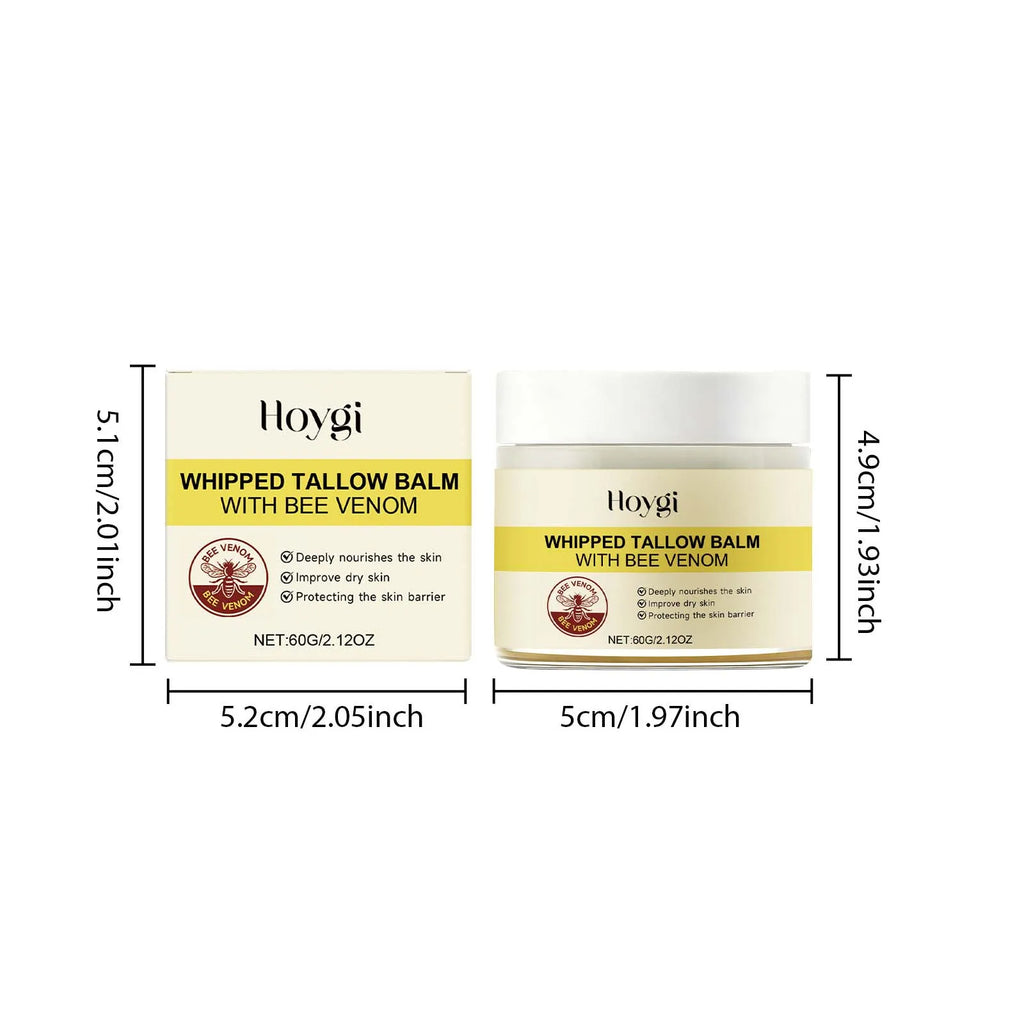Hoygi Whipped Tallow & Bee Venom Face Cream – Firming Moisturizer Face Moisturizer Cream Oasis Select 60g Boxed