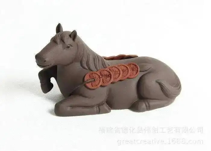 Purple Clay Tea Pet Money Horse Tea Pet, Kung Fu Tea Supplies Oasis Select Default Title