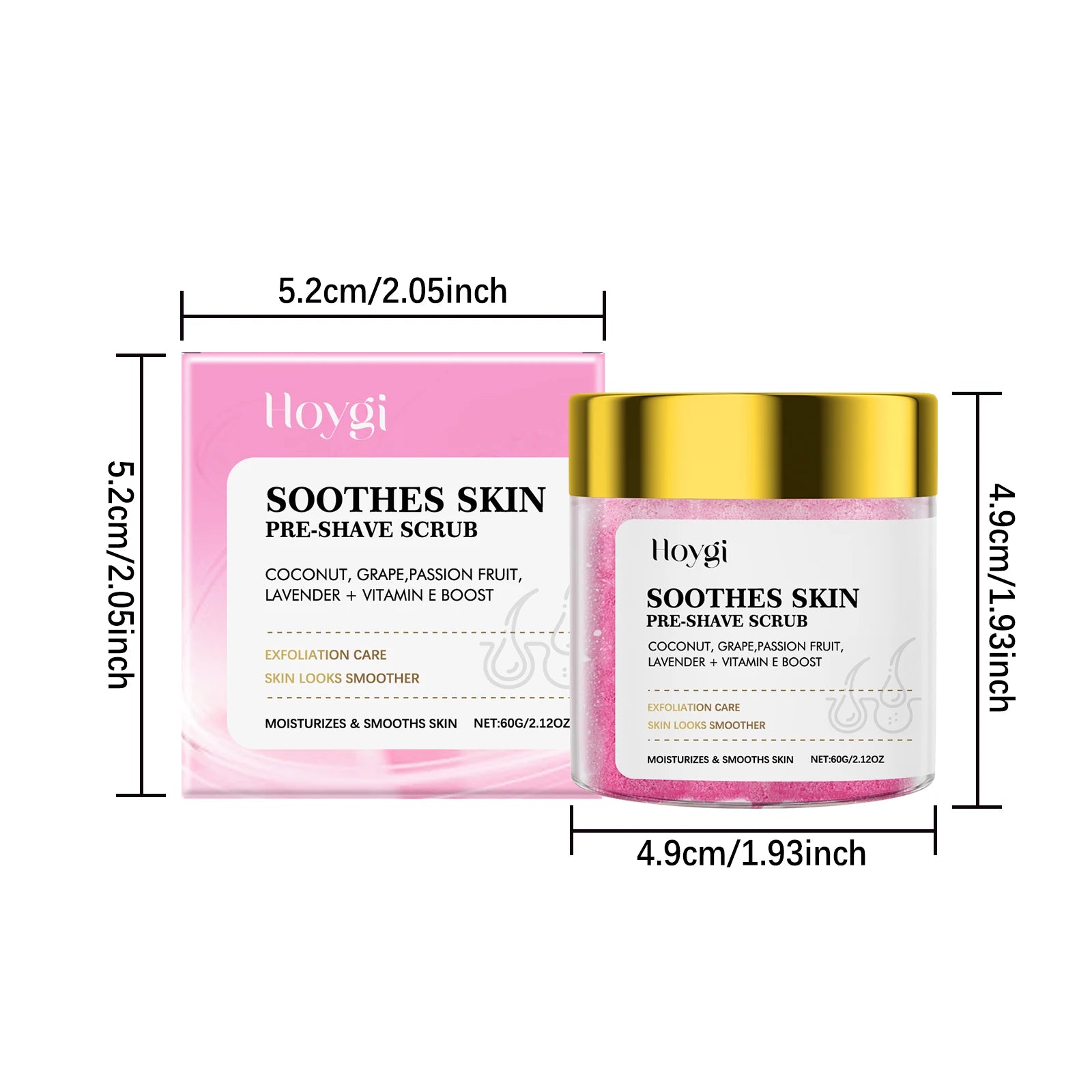 Pre-Shave Scrub Gentle Exfoliating Body Scrub for Smooth Skin Moisturizing Pre-Shave Care for Face and Body Smooths Skin Texture Oasis Select