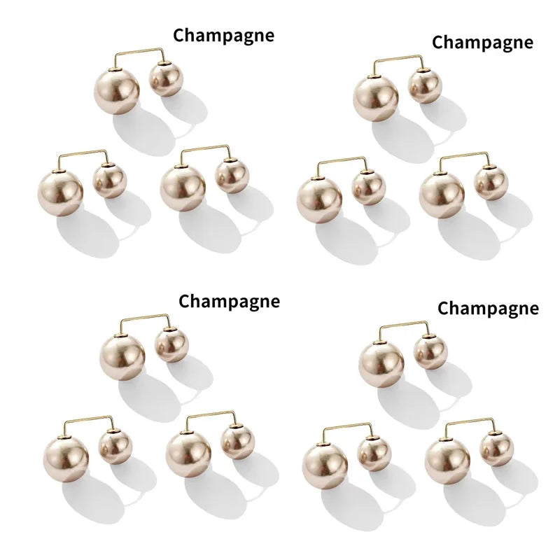 3/12PCS Pearl Non-Slip Safety Pins Dress Brooch Decoration Dress Waist Fastening Pins Collar Adjustment Scarf Fashion Versatile Oasis Select 12pcs Champagne