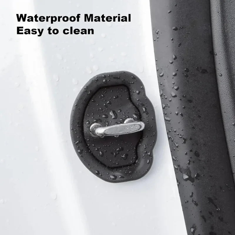 Car Door Shock Absorber for Tesla Model Y Model 3 Car Door Lock Protector Silicone Silent Car Door Lock Latches Cover Accessries Oasis Select
