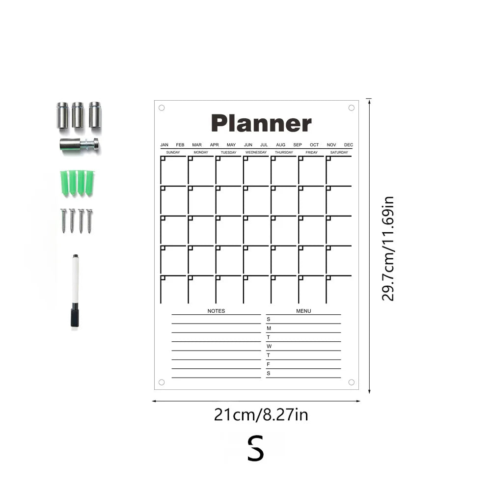 Acrylic UV printed calendar table study wall weekly plan can be erased itinerary Oasis Select TYU046-S