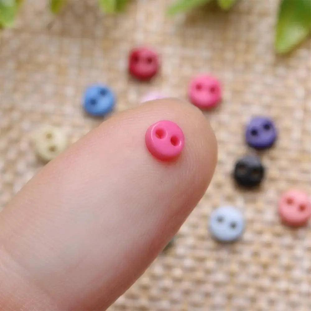 50pcs Mini Round Sewing Buttons 3/4/5mm – 2-Hole DIY Craft Sewing Buttons Oasis Select