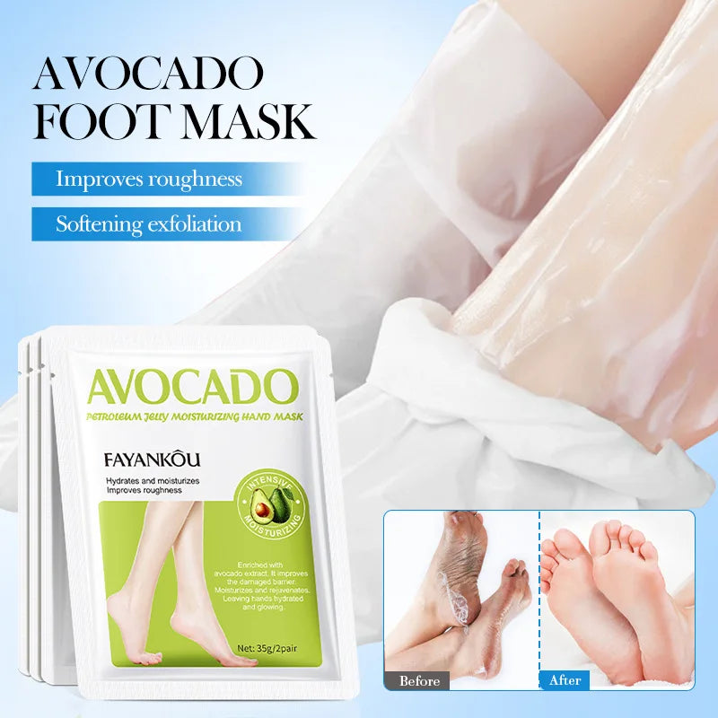 BIOAOUA Avocado Exfoliating Foot Mask – Dead Skin Remover Exfoliating Foot Mask Oasis Select