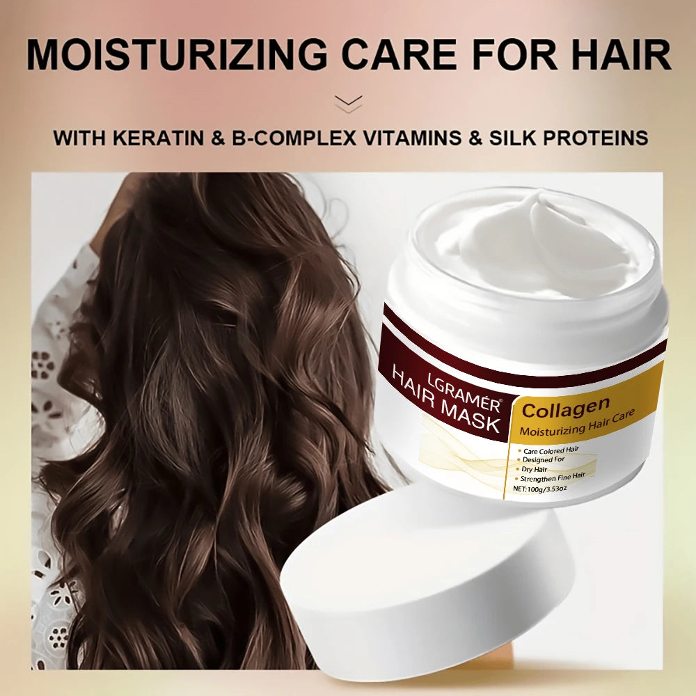 Keratin Collagen Hair Mask – Repair Dry Frizzy Damaged Hair Hair Treatment Mask Oasis Select