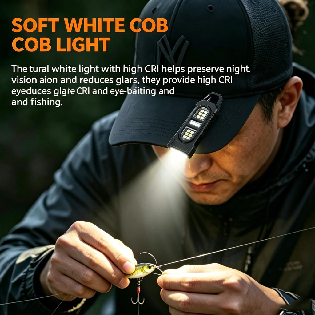 Powerful Mini COB LED Keychain Flashlight USB C Rechargeable Hanging Work Light Waterproof Keyring Camping Walking Pocket Lamp Oasis Select
