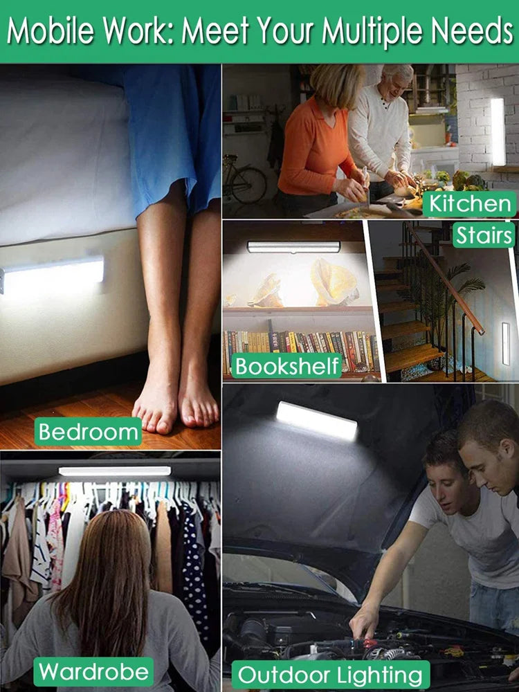 SHINEKNOT Motion Sensor LED Cabinet Light | USB Rechargeable