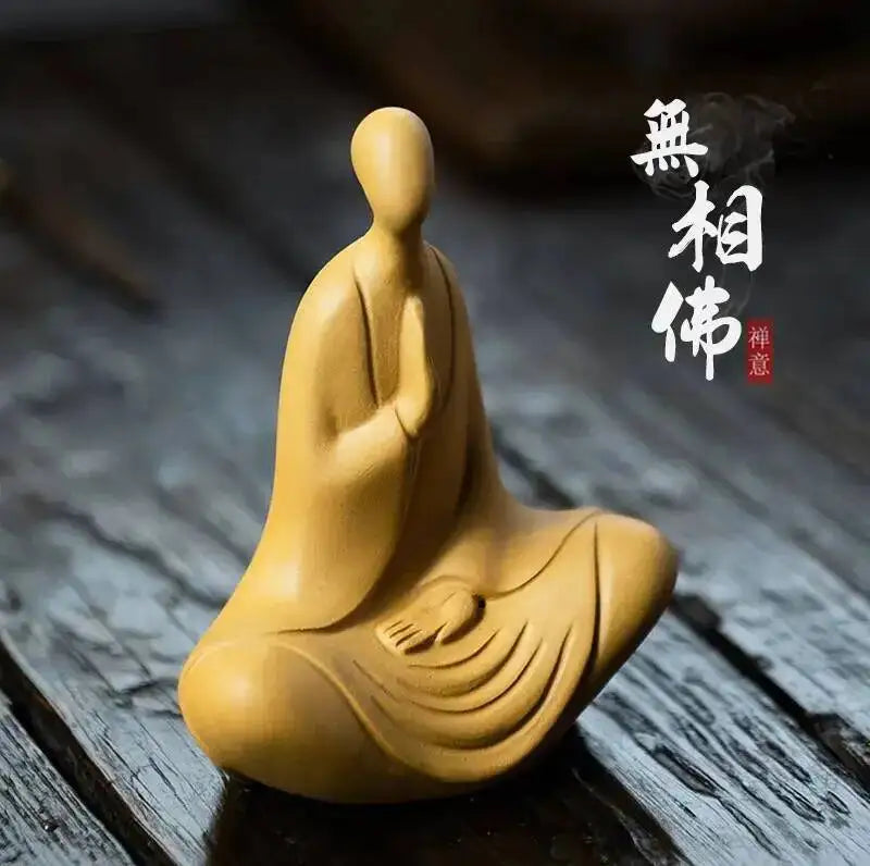 Zisha Tea Pet Buddha Tea Ceremony Tea Set Ornament Clay Little Zen Чайные Украшения Oasis Select