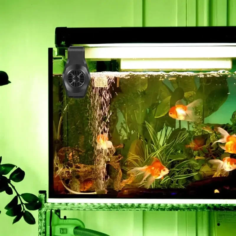 Mini USB Aquarium Cooling Fan - Powerful Waterproof Quiet Speed Control for Fish Tank Shrimp Plant Tank Heat Dissipation Oasis Select