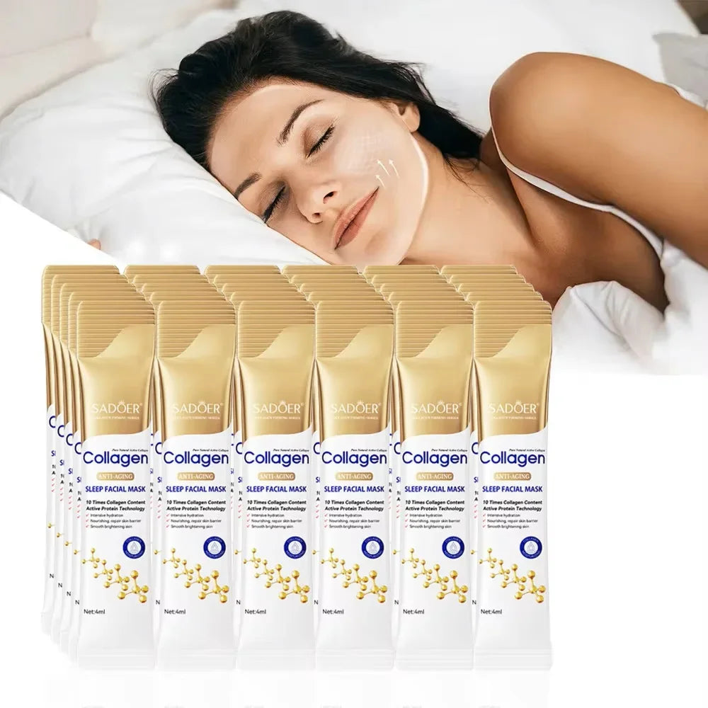 30pcs SADOER Collagen Sleeping Facial Masks Face skincare Moisturizing Brightening Firming Hydrating Face Mask Facial Skin Care Oasis Select